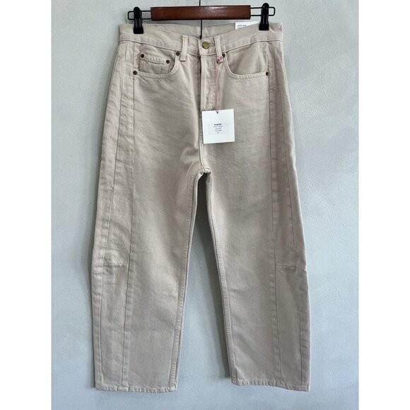 B Sides Denim - $385 B SIDES Relaxed Slim Lasso Wide Leg Denim Jeans USA Barrel Tan Women’s 27